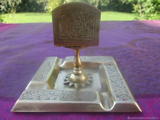 PORTE BOITE D’ALLUMETTE de comptoir en cuivre Art nouveau Marianne EUR