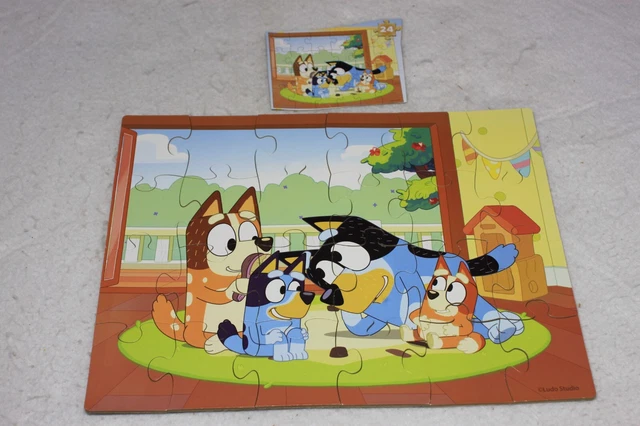 BLUEY & BINGO Family Dog Cartoon 24 Piece Puzzle by Ludo Studio Thick ...