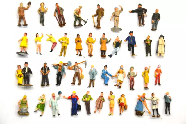 Konvolut H0 Figuren Figur Passanten Bauarbeiter Reisende  40 Stk. ua. - Set 2