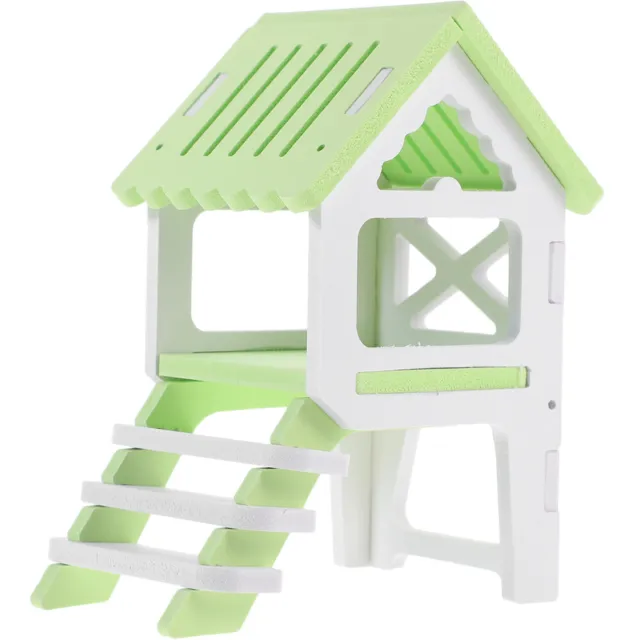 Guinea Pig Nest with Ladder Small Pet Cage Hideout Hamster Attic House