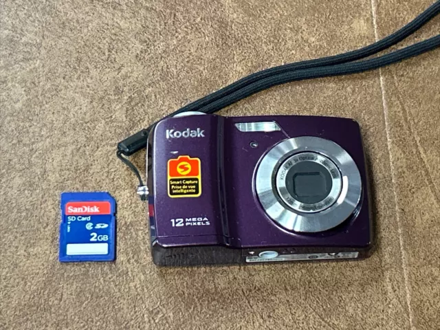 Kodak EasyShare C182 12.4MP Digital Camera - Plum AA Battery 2GB Sd