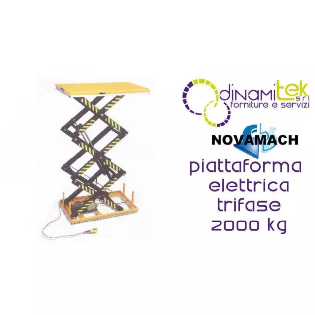 Npfa200E Piattaforma Elettroidraulica Trifase Portata 2000 Kg Novamach Dimension