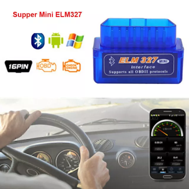 Super Mini ELM327 Bluetooth V1.5 OBD2 Car Diagnostic Scanner Android Torque Tool