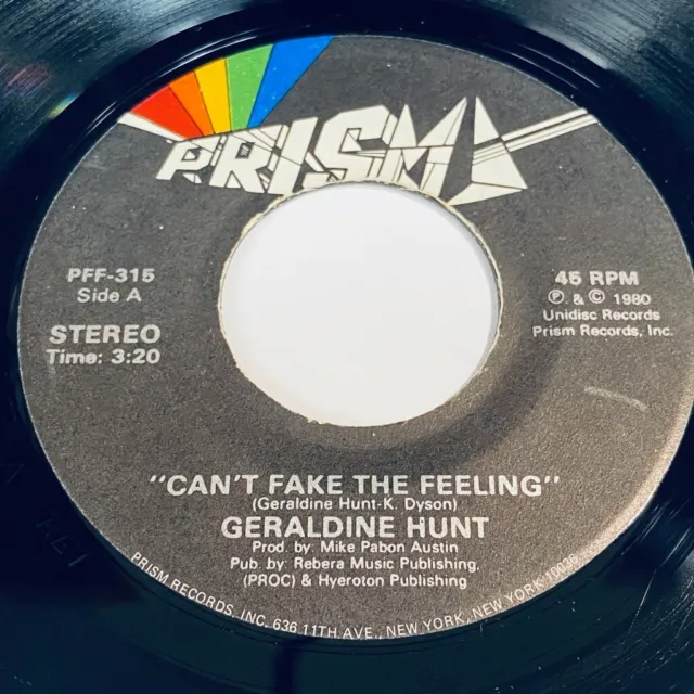 Geraldine Hunt - Can't Fake The Feeling / Look All Around 45 - Funk Soul Disco