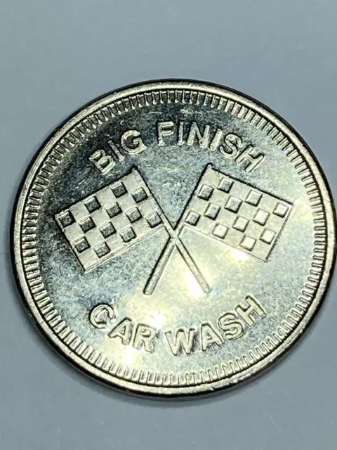 RARE BIG FINISH CAR WASH TOKEN  SARASOTA FLORIDA OBSOLETE #rd1