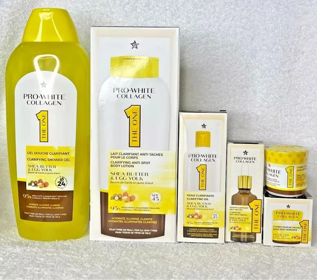 Gamme De Soins PRO.WHITE COLLAGEN | Ultra Clarifiante & Hydratante | Anti-Taches | 100% Naturel