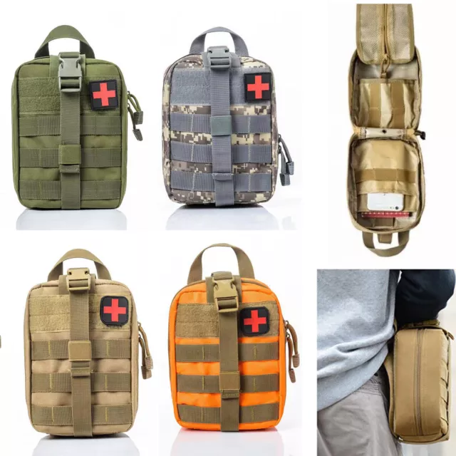 Durable Tactical MOLLE Rip-Away EMT IFAK Medical Pouch First Aid Kit Utility Bag