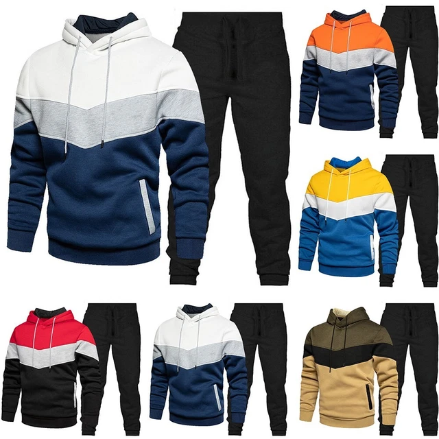 Hommes Standard Survêtement Sport Costume Manches Longues Pull Pantalon Veste