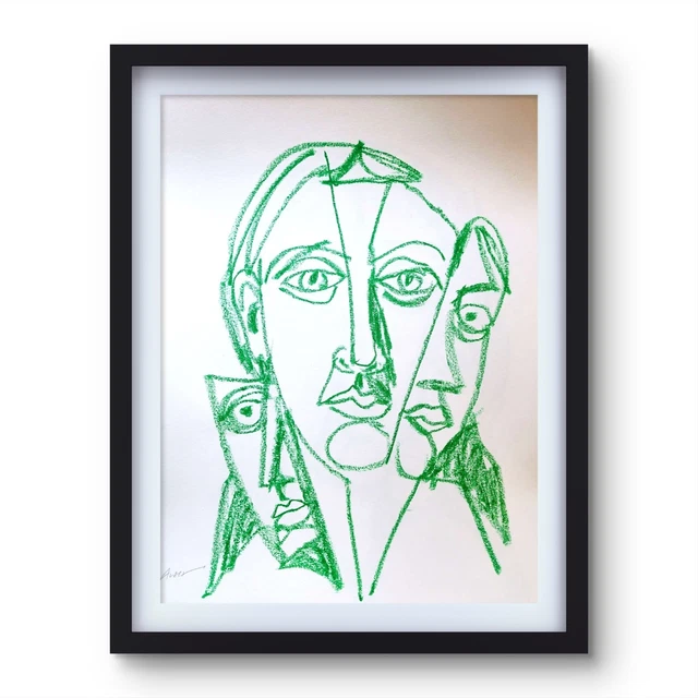 ALEPH ORIGINAL ART 14x11 Abstract Expressionist Face Painting Gallery ...