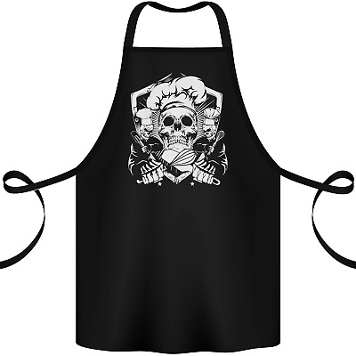 Skull Chef Cooking Cook Baker Baking Cotton Apron 100% Organic