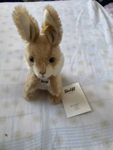 Steiff Timmy Rabbit 032684 / Mohair Tagged Mini Bunny With Tags