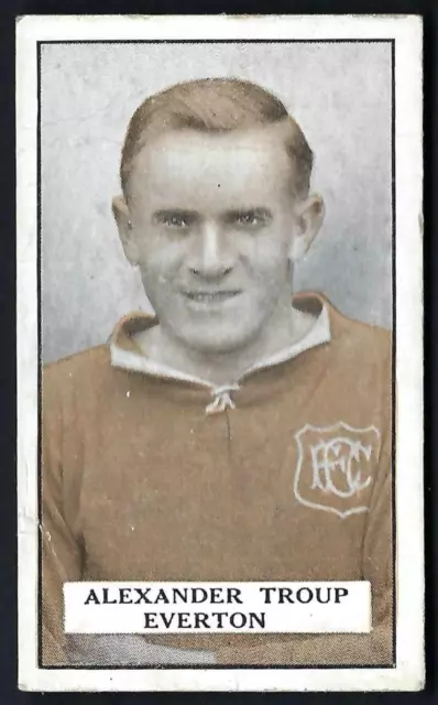 Gallaher - Famous Footballers (Green) - #67 Alexander Troup, Everton