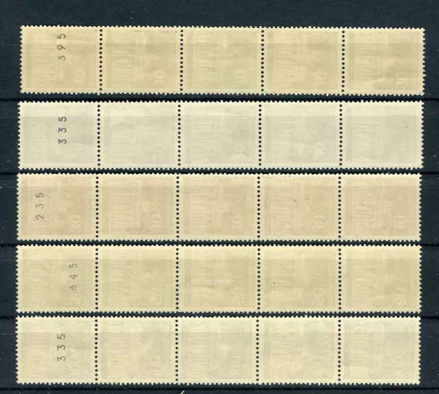 Berlin 286 - 290 Brandenburger Tor  Fünfersteifen mit Nummer postfrisch (G2187)