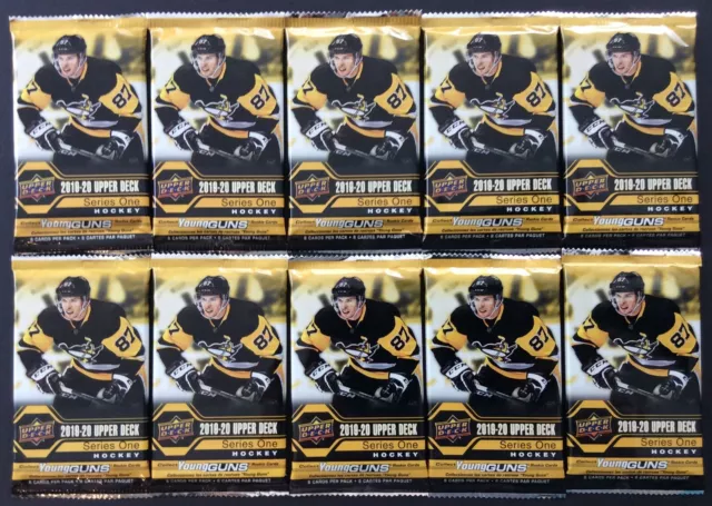 10X Packs 2019-20 Upper Deck Series 1 Set Hockey YOUNG GUNS Cale Makar Canvas ?