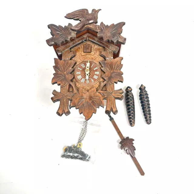 Vintage BLACK FOREST CUCKOO CLOCK 1 Day/30 HR Works Great Please See Video