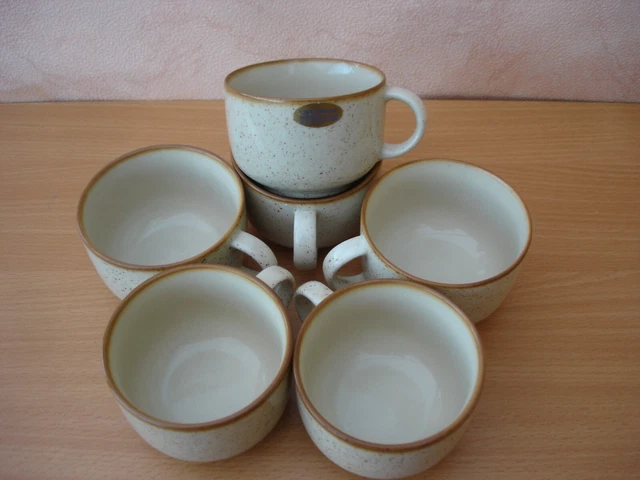 Lot De 6 Tasses En Grès Beige - Pour Cidre, Café, Thé, Fabriqué En France, Neuf