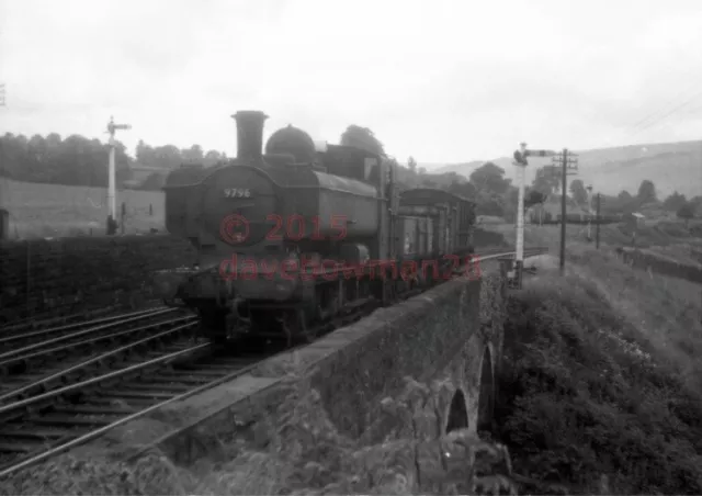 Photo  Gwr 9796  On The Branch  At Abergavenny Junction In The 1950’S