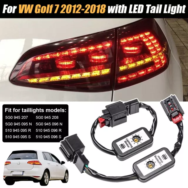 2PCS Dynamic Turn Signal Indicator LED Taillight Module For VW Golf 7 2012~2018