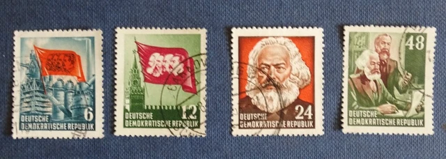 DDR 1953 minr. 344, 346, 349 II, 351 lot gestempelt b
