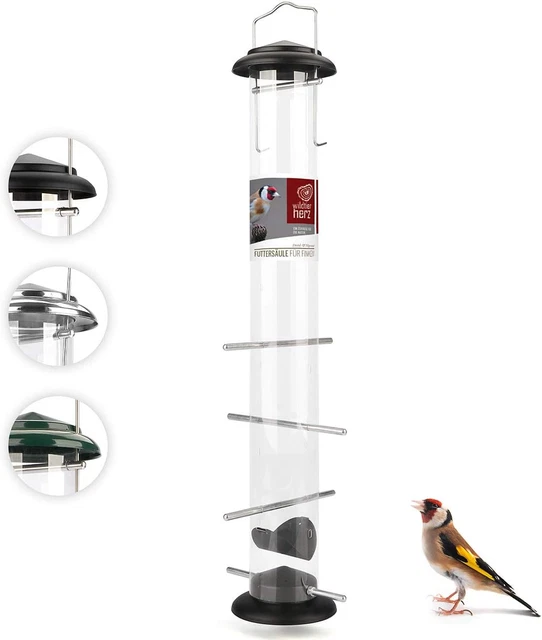 Wild heart animal I 21" Feeding Column Niger Seeds Black for Goldfinch & Siskin