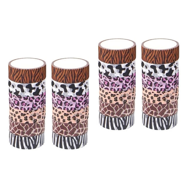24 Rolls Animal Imprimés Washi Tapes Decorative Washi Tapes Hand Account Tapes