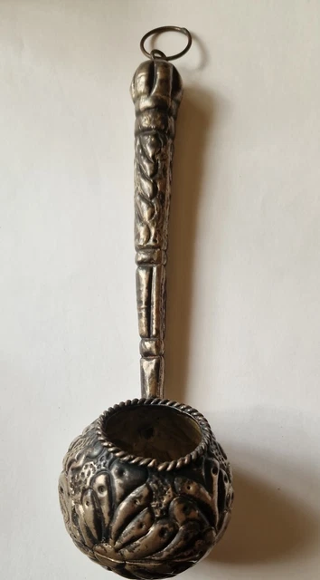 wand Trockenblumen Dose/Behälter pfeifenform versilbert Motiv Floral