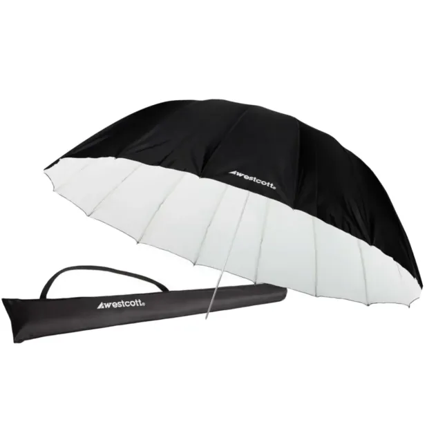 Westcott 7 Feet Parabolic Umbrella, White/Black #4634