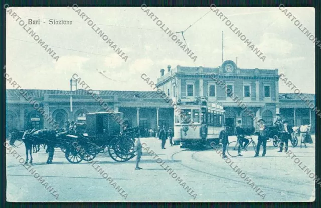 Bari Città Tram Stazione cartolina QQ4534