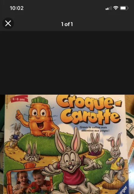 RAVENSBURGER FUNNY BUNNY CROQUE-CAROTTE BOARD GAME FRENCH NEW.
