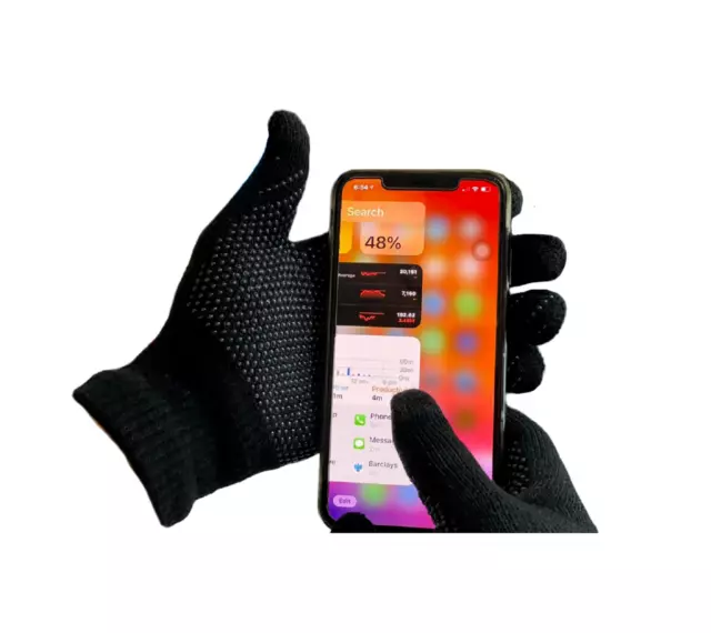 Gripper Touch Screen Gloves Magic Gloves Winter Thermal Hand Warmer Black Unisex