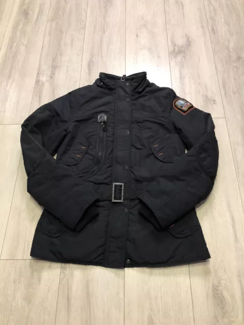 Women’s Parajumpers Mid Season Black Down Parka Jacket  Size M RRP £499