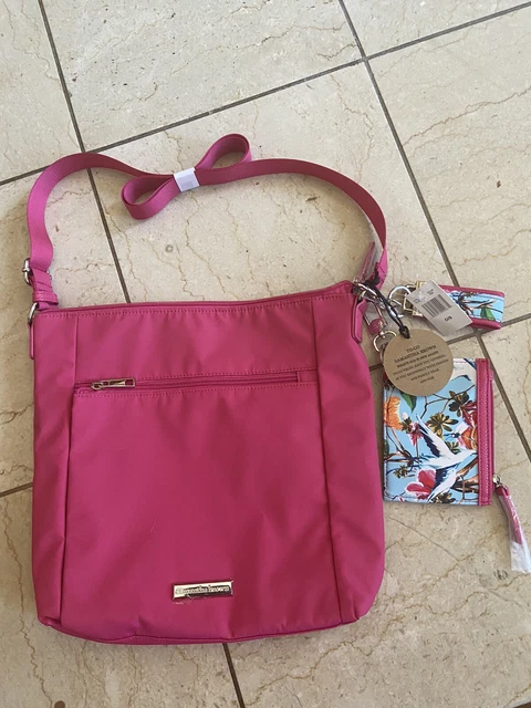 NWT Samantha Brown To – go zip front Crossbody-Pink