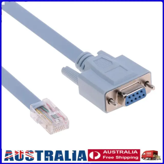 RJ45 Male to DB9 Female 1.5m Network Console Cable for Cisco Switch Router *AU