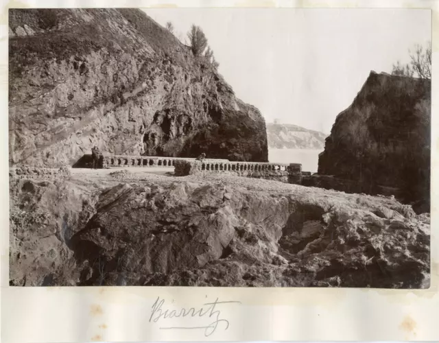 France, Biarritz, ca. 1870 vintage albumen print. Pyrénées Atlantiques Tirage