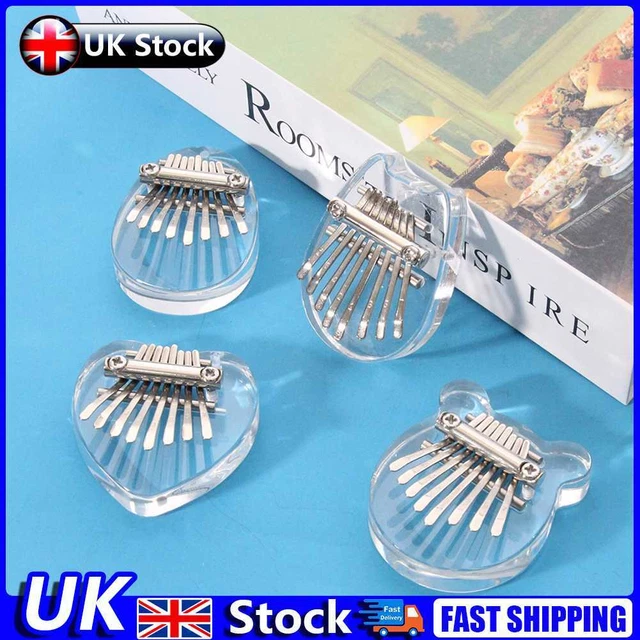 Mini Crystal Kalimba Acrylic 8-tone Finger Thumb Piano for Kids Adults Beginners