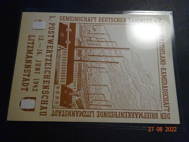 DR Ganzsache Privatganzsache PP126 C29-01 - Litzmannstadt - 1942