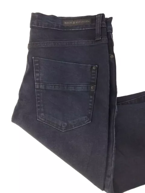 WOMEN'S ROCK & Republic Jeans Size 12 High Roller Skinny Distressed $13 ...