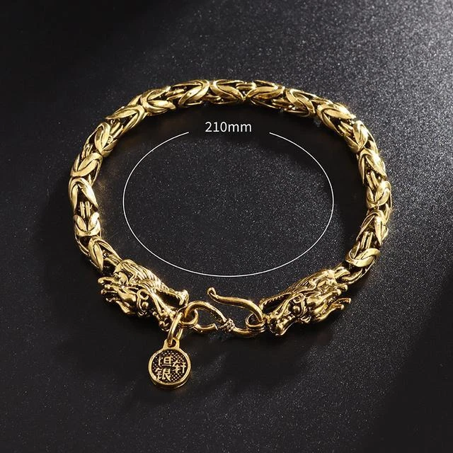 Silver Vintage Dragon Bracelet for Men Unique Elegant Trendy Bangle Jewelry best