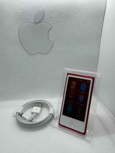 Apple iPod nano 7. Generation 7G (16GB) Produit Rouge Rare Utilisé #6411