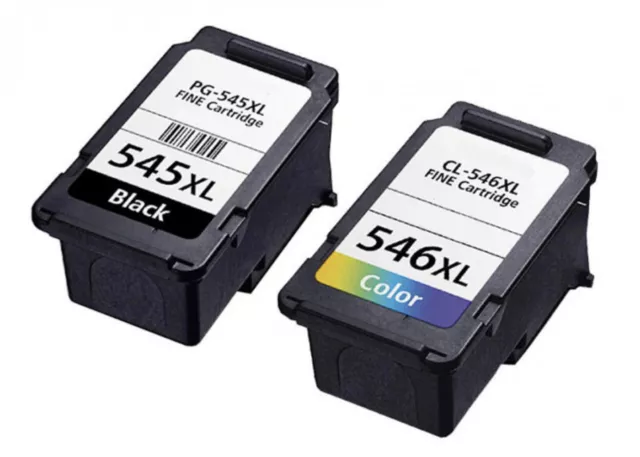 Cartuccia Canon Pg-545Xl Nera + Cl-546Xl Colore Rigenerate Per Canon Mg2450 Mg25