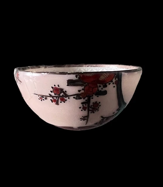 Satsuma Conical Bowl Meiji Period-Hand Painted-No Base-Damaged (See Photos)