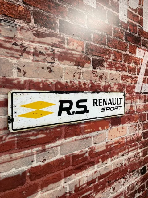 Plaque renault sport, déco renault rs, décoration garage renault