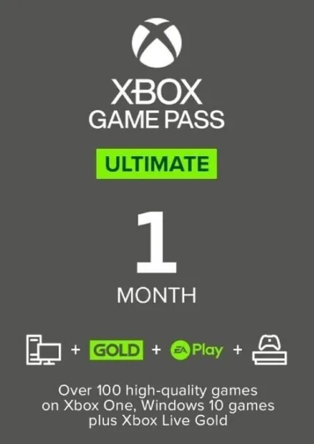 Xbox Game Pass Ultimate 1 Month Code Existing Users Instant Delivery 24/7