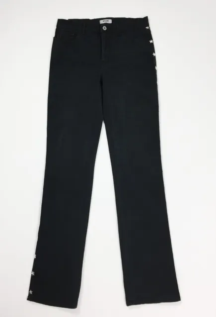 Moschino jeans pantalone donna usato stretch nero vita alta w29 tg 43 hot T4281