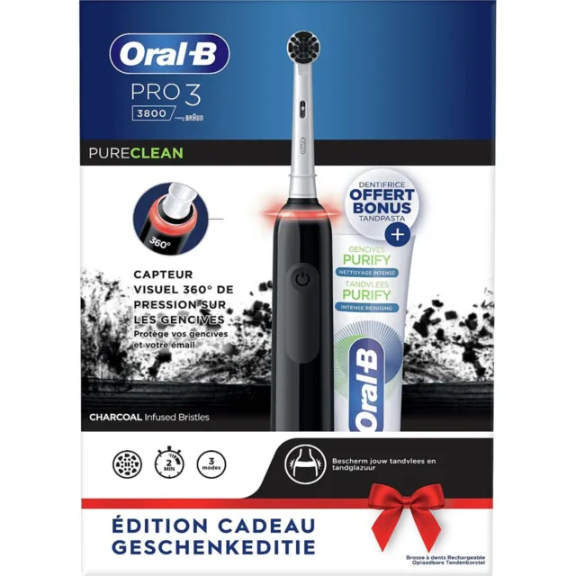 Oral-B Pro 3 3800 White Brosse à dents électrique Pureclean