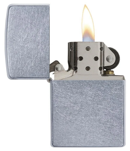 Genuine Zippo Pocket Lighter Regular Street Chrome classic full size ZIPPO 207