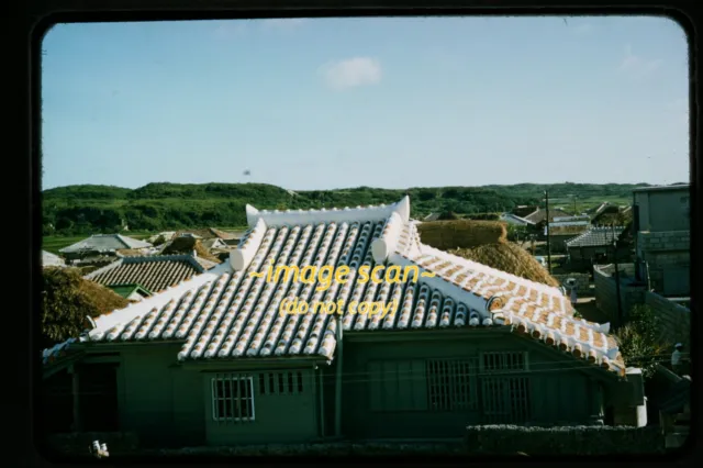 Village in Okinawa, Japan in mid 1950s, Kodachrome Slide aa 23-5b