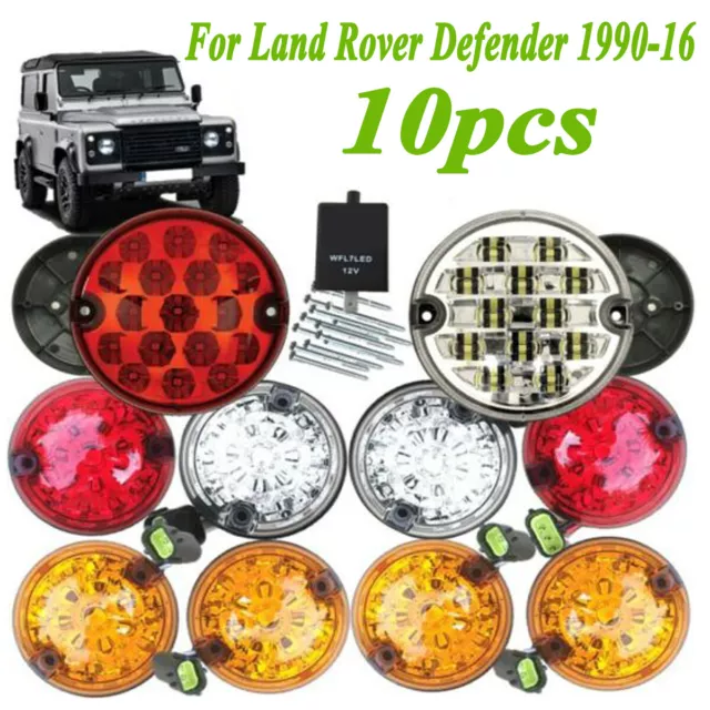 10x LED Indicateur lumineux clignotant Kit Pour 90-16 Land Rover 90/110 Defender