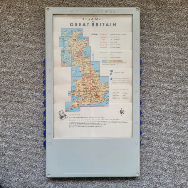 Vintage Auto Mapic Map of Great Britain