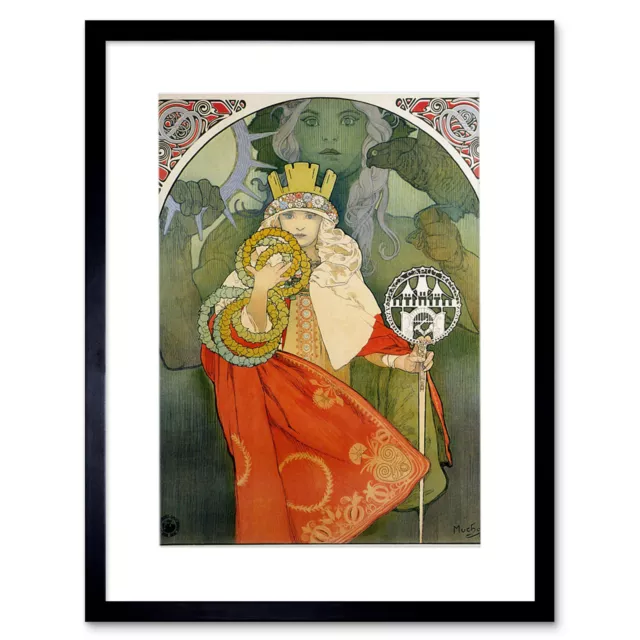 Mucha 6th Sokol Festival 1912 Framed Wall Art Print 12X16 In